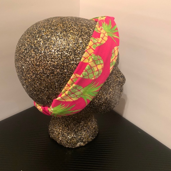 Tropical Pineapples Turban Style Headband - Picture 2 of 5